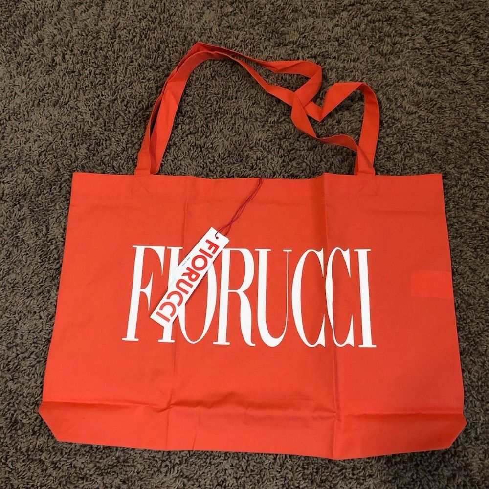 Fiorucci Red Tote Bag with White Logo